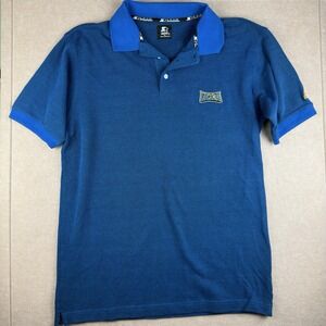 Starter UCLA Polo Shirt Men M Blue Gold Embroidered Logo College Team Cotton Tee
